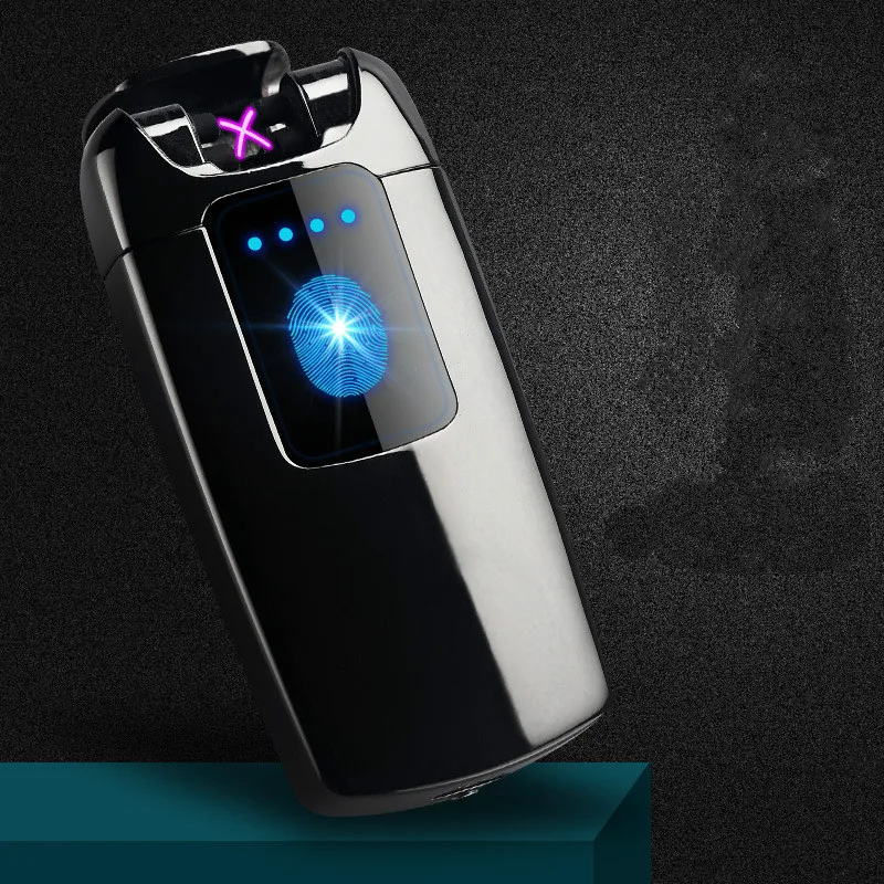 

Personality USB Charging Touch Induction Electronic Double Arc Lighter Plasma Eletronic Windproof Metal Cigarettes Lighters Gift