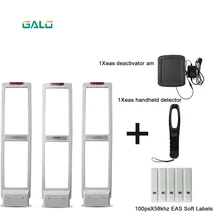 Высококачественный eas противоугонная система с мягкой биркой и деактиватором и частотным тестером(1 мастер и 2 раба