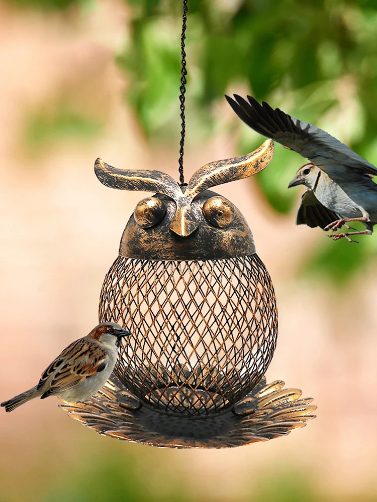 Arrangement de fleurs en fer forgé rétro, support de mangeoire à oiseaux  extérieur, décoration de jardin en tissu, décoration sur pied