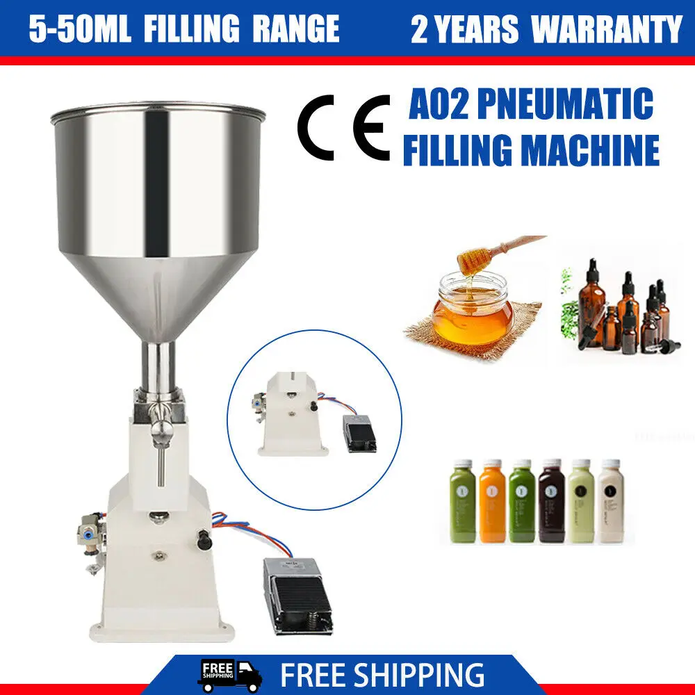 SUMEVE Liquid Paste Pneumatic Filling Machine Bottler Filler 5-50ml Production Machine For Sunscreen Honey Eliquid A02 1