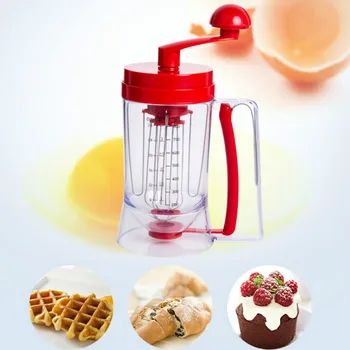 

Manual Pancake Machine Paste Funnel Cake Dough Dispenser Tool Cream Separator Egg Beater Blender Mixer Kitchen Tool 800mlLB1019