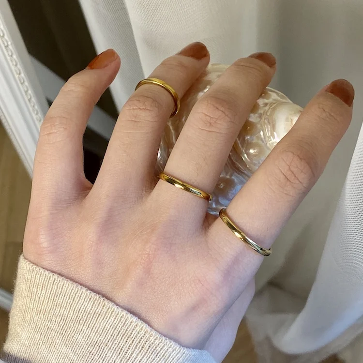 Wedding Rings Couple Rings Jewelry Rings Ring Jewelry Fashion Luxury Golden Engagement Wedding Ring Couple Ring Simple Fashion Style Fine Jewelry Anniversary Gift Men and Women