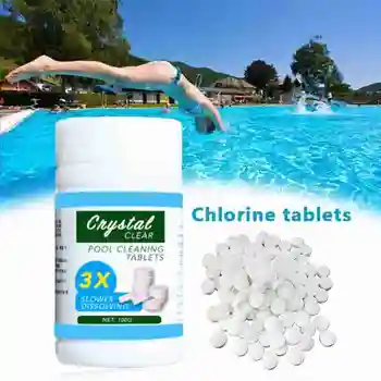 

100 Pcs/bottle Purify Water Cleaning Tablets Household Sterilization Swimming Pool Cleaning Sheet Cleaning Tool