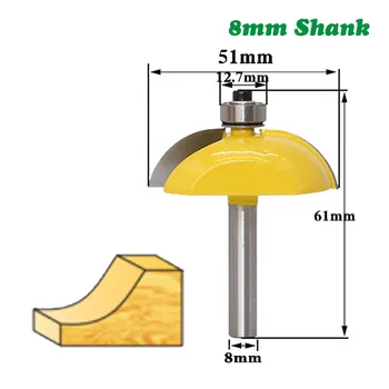 

8mm Shank Milling Cutter Classical Reversible Stile & Rail Router Bit Door Knife For Woodworking Tools Woodwork MC02028