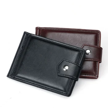 

1 Piece Pu Leather New Fashion Men Money Clip Credit Card Wallet RFID Blocking Clip Coin Pocket Purse Cardholder Slim Wallet
