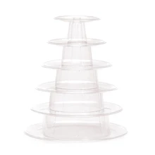 Круглый 6 ярус пирамида из Макарон стойка для кексов, пирожное-Корзиночка миндальное печенье подставка-держатель для товаров инструменты Свадебные украшения товары для пасхи