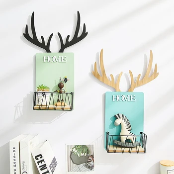 

Nordic living room antlers shelf wall decoration pendant creative personality porch partition storage rack YHJ022902