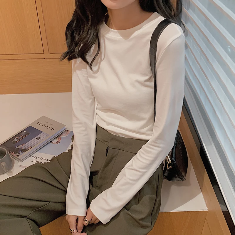 

tops for women 2021 Long-sleeved T-shirt women's bottoming shirt tops, thin and all-match autumn ins tide bottoming shirt