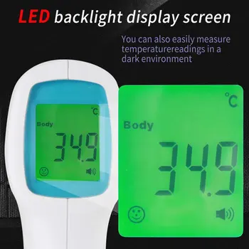 

In stock Infrared Forehead Thermometer Non-Contact Thermometer forbody Household Electronic digitalThermometer 3 Color Backlight