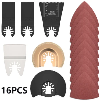 

Popular 16 Pcs Oscillating Multi Tool Saw Blades For Renovator Power Tools As Fein Multimaster,Dewalt,Electric tools Accessories