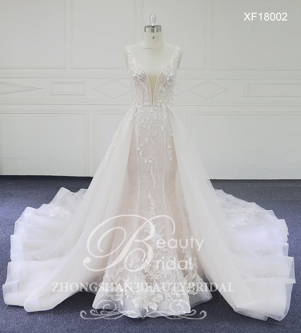 Vestido De Noiva свадебное платье принцессы с длинным рукавом винтажное кружевное бальное платье с аппликацией из бисера Свадебное платье размера плюс XF18002