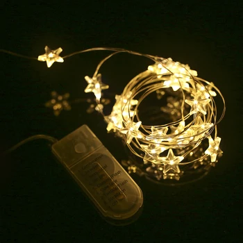 

2 Meters 20 LEDs Star Shape String Light 8 Modes Twistable Bendable Flexible Wire for Christmas Festival Home Party Decoration