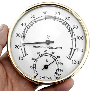 

10cm Accessories Digital Hygrometer Measuring 2 In 1 Bathroom Portable Steam Round Small Sauna Thermometer Professional Hot Tub