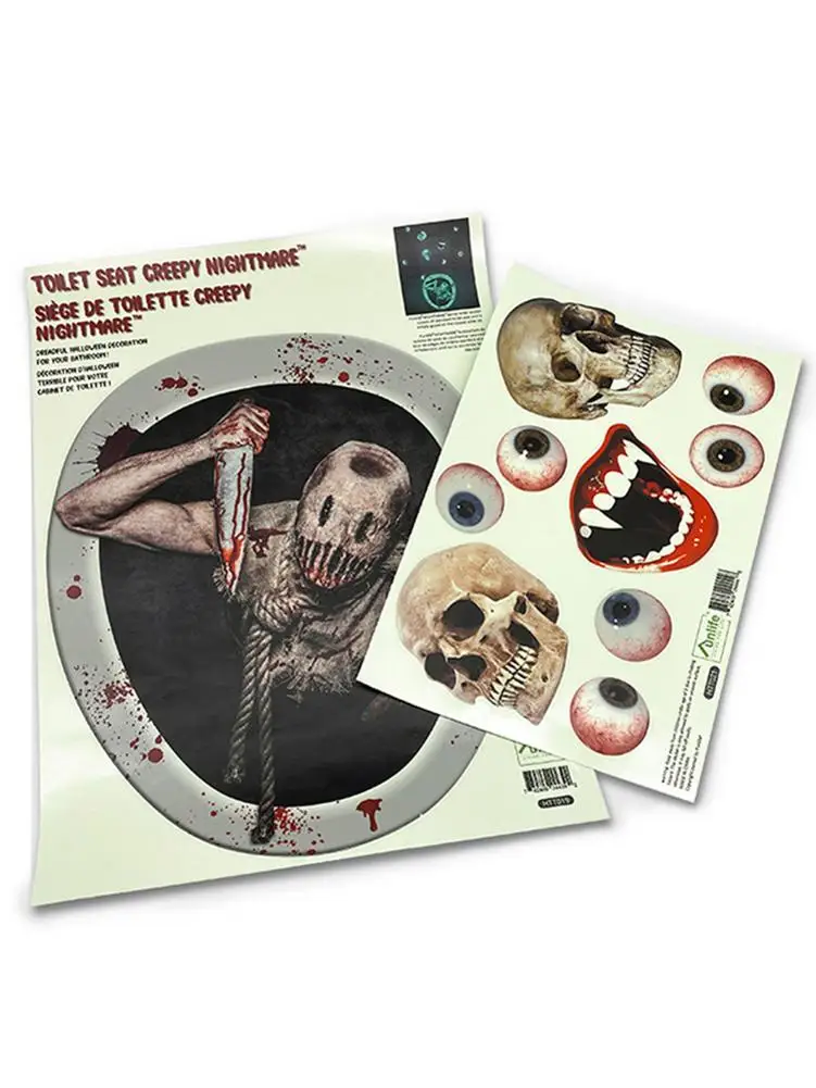 

Halloween Wall Stickers Waterproof Luminous Toilet Decal 2020 New