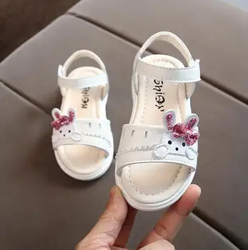 

Kids shoes Children Elsa Princess sandals girls cartoon sandals breathable lightweight Hook-loop sandal