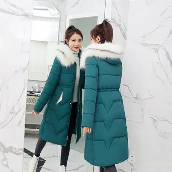 

long Parka 2019 Arrival Fashion Slim Women Winter Jacket Cotton Padded Warm Thicken Ladies Coat Long Coats Womens Jackets 3XL