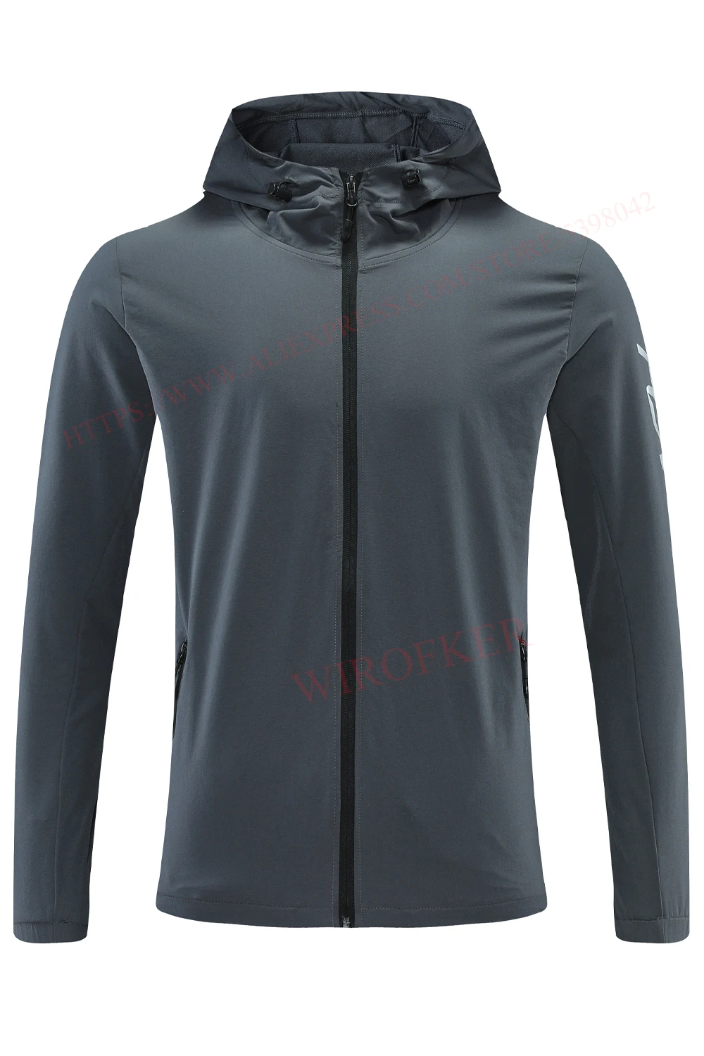 Men Fitness Jackets Quick Dry Zipper Hooded Workout Coats 2021 New Male Gym Sportswear Top Running Hoodies