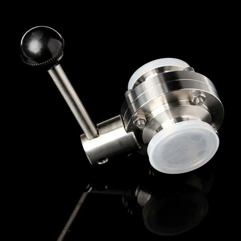 

1pc 1.5 Inch Tri Clamps Butterfly Valve Plumbing Pneumatic Pumps Sanitary Ball