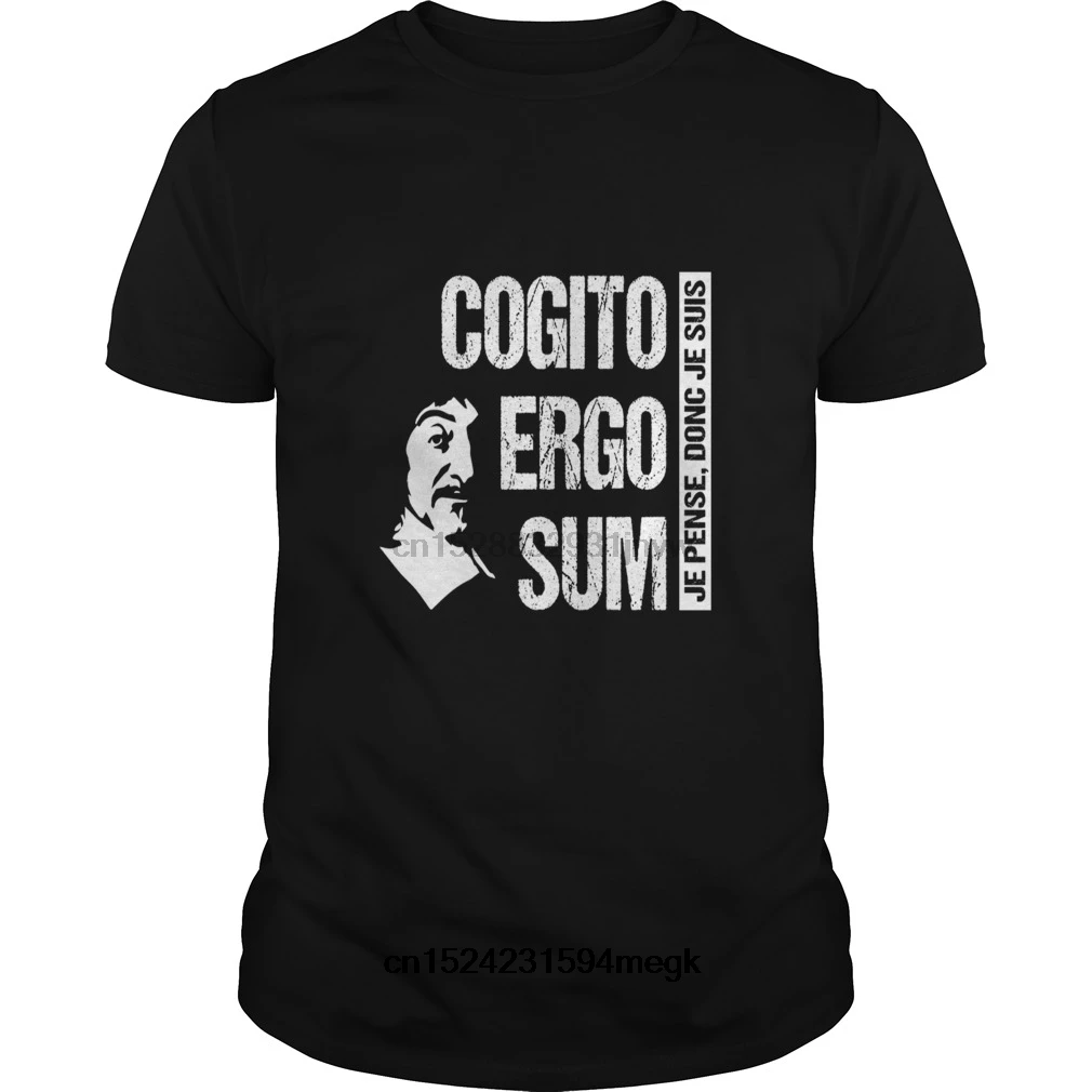 Funny Men T Shirt Women Novelty Tshirt Cogito Ergo Sum Descartes Philosophy T Shirt Frenc Cool T Shirt T Shirts Aliexpress