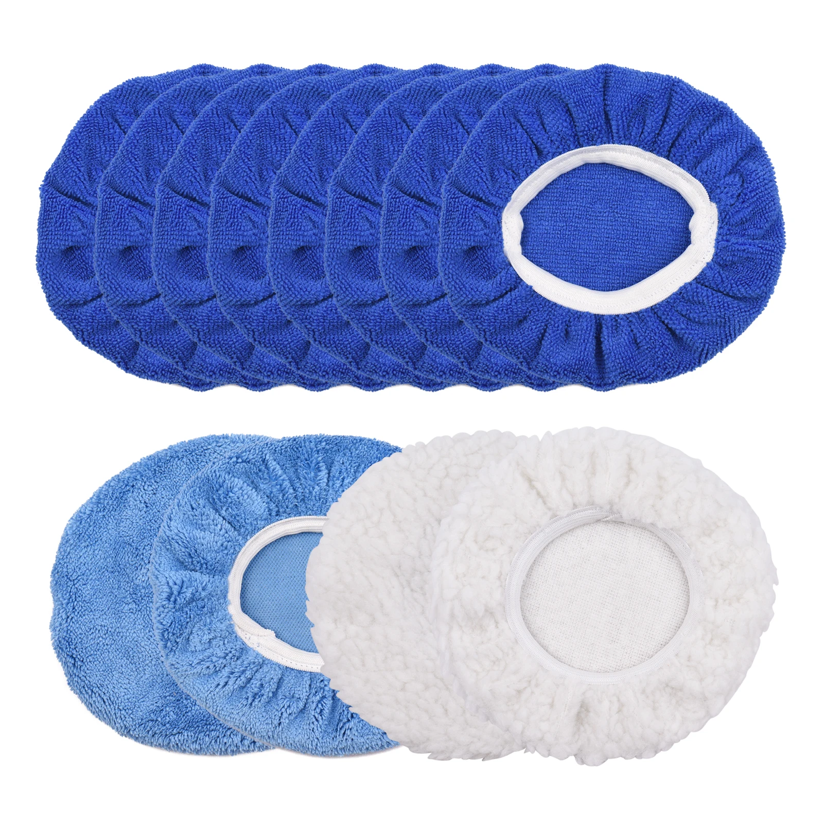 12pcs/set Car Polishing Pads 5 6 Inch Buffer Pad Cover with 8pcs