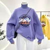 Fashion Print Hoodies Women Autumn Winter Sweatshirt Thick Warm Turtleneck Long Sleeve Pullovers Female Loose Tops Sweatshirts ► Photo 2/6