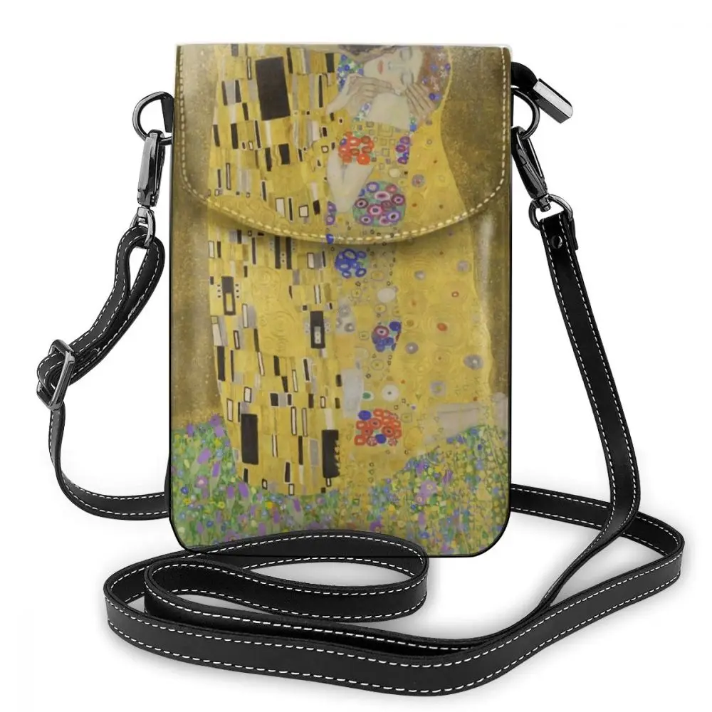 Klimt сумка на плечо Klimt кожаная сумка Высокое качество Многофункциональные женские сумки через плечо подростковый принт тонкий кошелек - Цвет: Klimt The Kiss