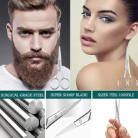 1Pcs Women Man Silver Scissors Eyebrow Cutter Hair Remover Stainless steel Makeup Tools Beauty Tool Eyebrow Scissors New Fashion 2