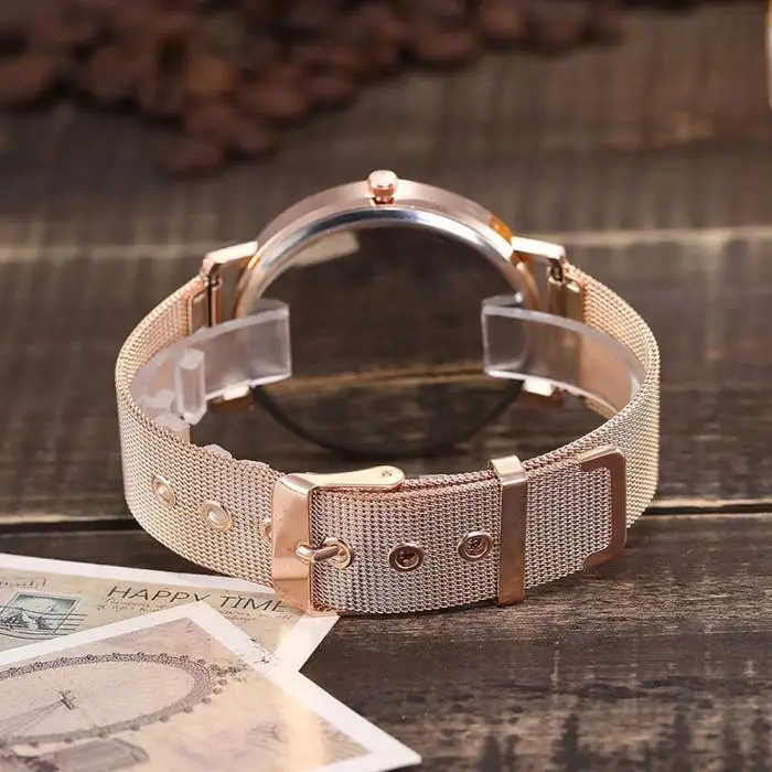 Женские кварцевые наручные часы из нержавеющей стали браслет часы подарки KS-доставка