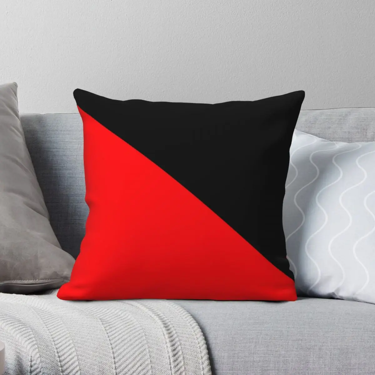 

Anarcho Syndicalism Flag Pillowcase Polyester Linen Velvet Printed Zip Decor Throw Pillow Case Sofa Seater Cushion Cover 18"