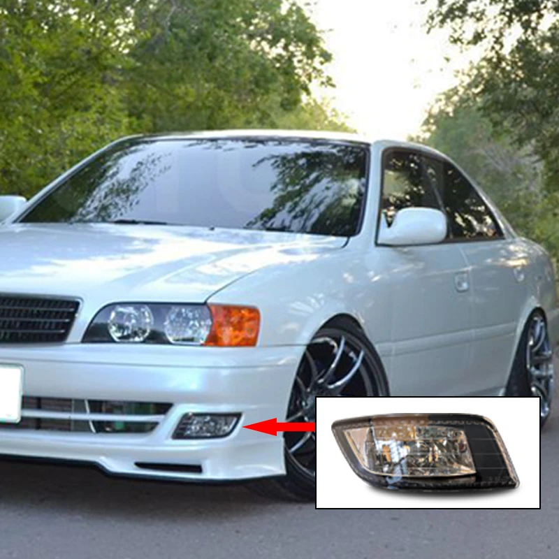A Pair Car Fog Light For Toyota Chaser Jzx100 X100 1998 1999 00 01 Vista Foglamp 00 03 With Lamp Bulb Lamp Hoods Aliexpress
