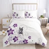 Bedding Set Duvet Cover Pillowcases Comforter/Quilt/Blanket Cover Luxury 3D HD Quality Printed Reactive Queen Single purple 1