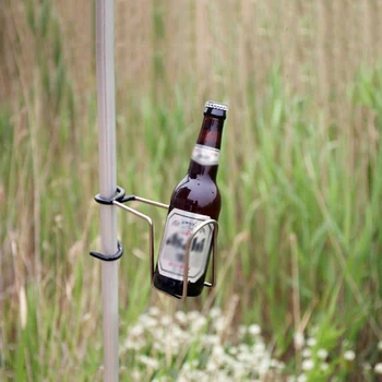 

Home Cup Holder Clip Mount Stainless Steel Clip Stand Column Bottle Holder Hiking Hanging Clip Mount Multifunctional Practical P