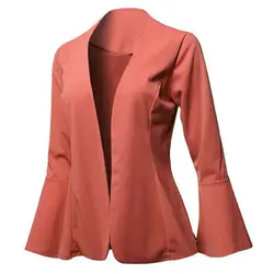 Новое поступление, деловой Женский блейзер, кардиган, топы с длинными рукавами, Осенний женский офисный кардиган, пиджак, куртка, пальто