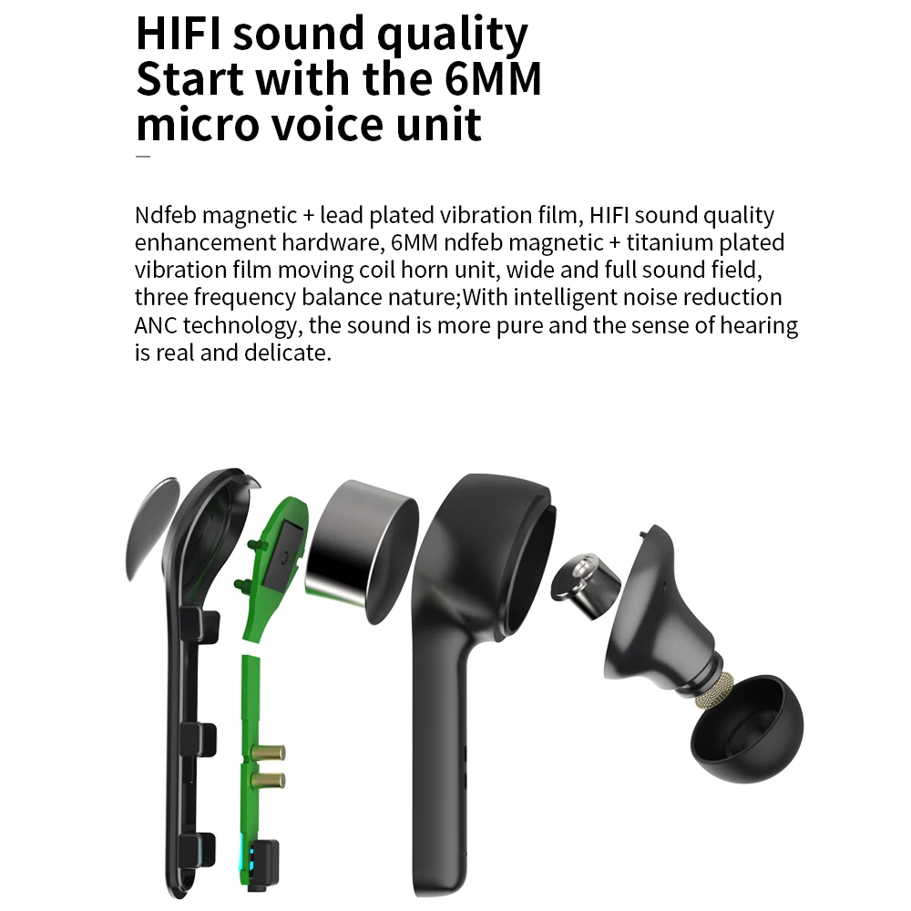 G9-TWS Bluetooth 5.0 Earphone Touch HD Stereo Deep Bass Wireless Earbuds No Delay Noise Cancelling Headphones With Microphone