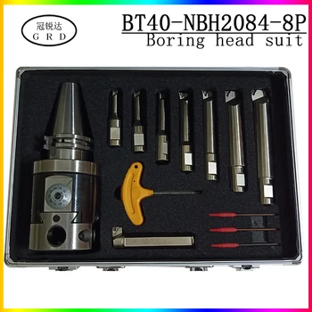 

boring-tool-suit NBH2084 fine boring head BT40 tool Holder + 8pcs 20mm Boring Bar Boring rang 8-280mm Boring Tool Set
