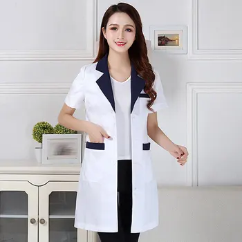 

Medical Clothes Hospital Doctor's Uniforms Lab Coats Summer Nursing Uniform Scrubs 2020 Lady Short Sleeve Women Cotton Polyester