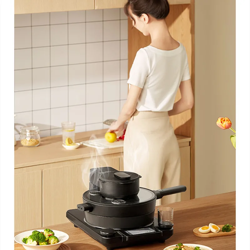 Automatic Cooking Machine 2.2L Large Capacity Lazy Cook Cooking Machine  Intelligent Smokeless Robot Home Cookings Machine