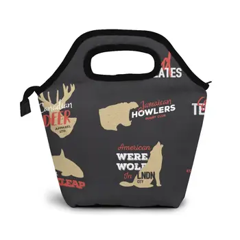 

Free Untamed Lunch Bag Lunch/ice Bags Portable Insulated Picnic Food Box for Women Men