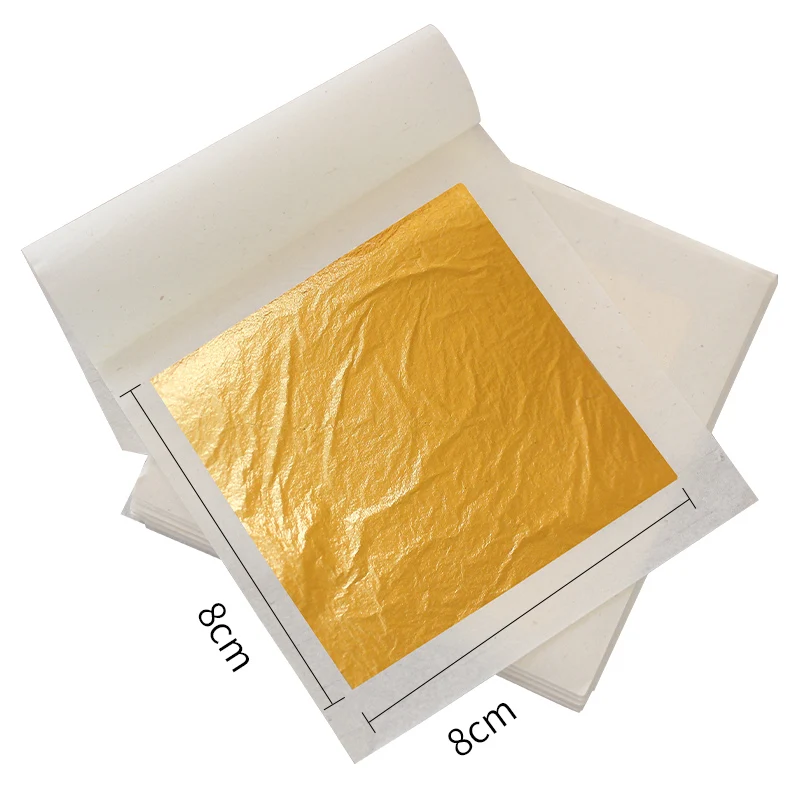 24k Edible Gold Leaf Foil Sheets  Edible Gold Leaf Foil Cooking - 24k Gold  Foil Leaf - Aliexpress