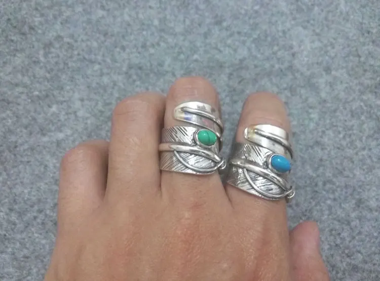 Стерлинговое Серебро, Сапфир кулон Открытый перо Fings