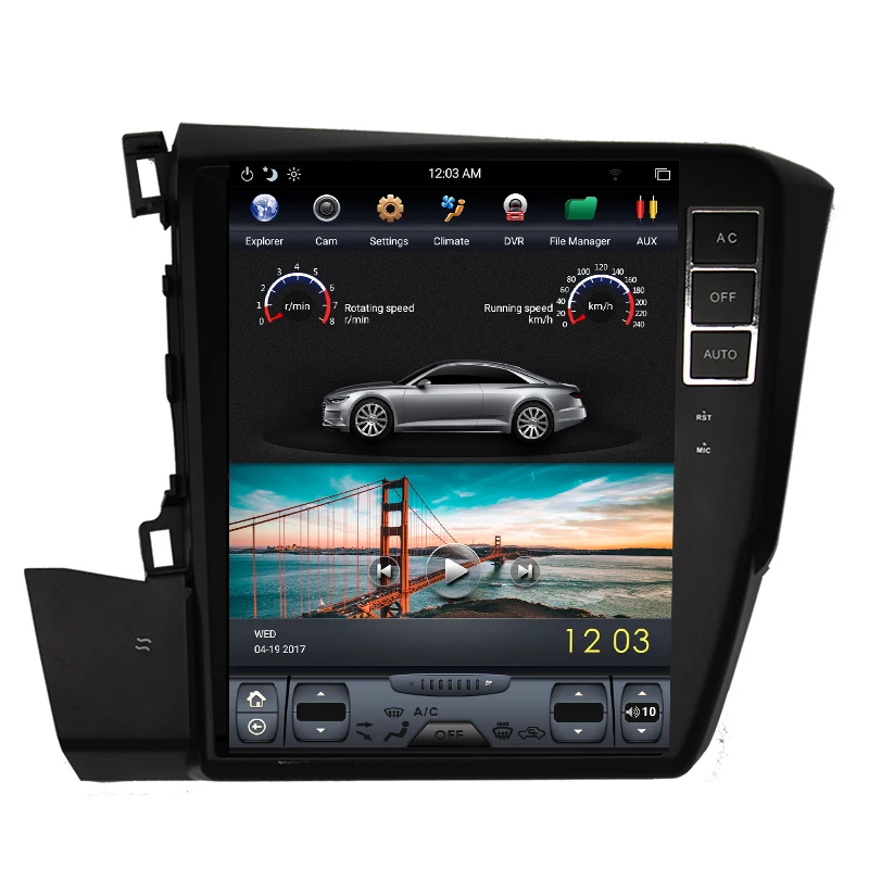 NAVITOPIA 10 4 дюймовый вертикальный экран Tesla Android 7 1 Автомобильный GPS-навигатор для Honda