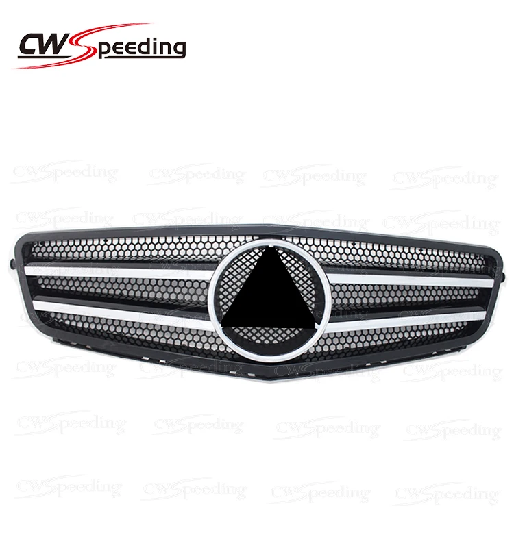 Настоящая углеродистая Черная передняя решетка гриль для 2007- Mercedes-Benz C-Class W204 C180 C200 C260 C300 AMG C63 - Цвет: CWSBC-2058