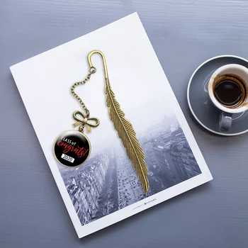 

New Arrival Pendant Bookmark Creative Retro Feather Metal Book Marks Book Page Mark Gift School Supplies Novelty Stationery