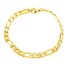 Серебряный/Золотой мужской браслет из нержавеющей стали, высокое качество, Женская цепочка, ювелирный подарок