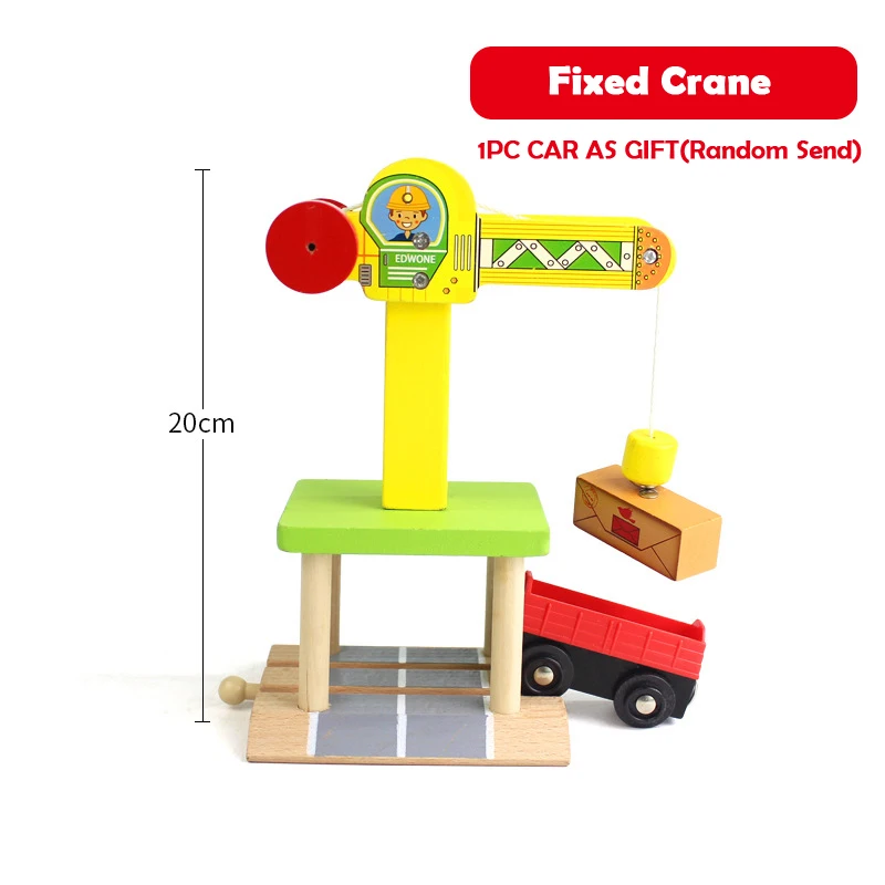 Wooden Track Railway Accessories Bridge Train Station Tunnel Cross Compatible All Brands Wood Track Educational Toys for Kids 28