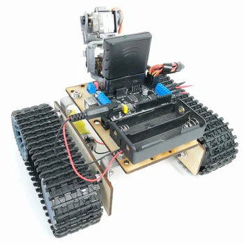

PS2 Remote Control Robot Chassis 4DOF Crawler Probe Car Chassis Assembled DIY Kit With Arduino For Children Education Toys Gift