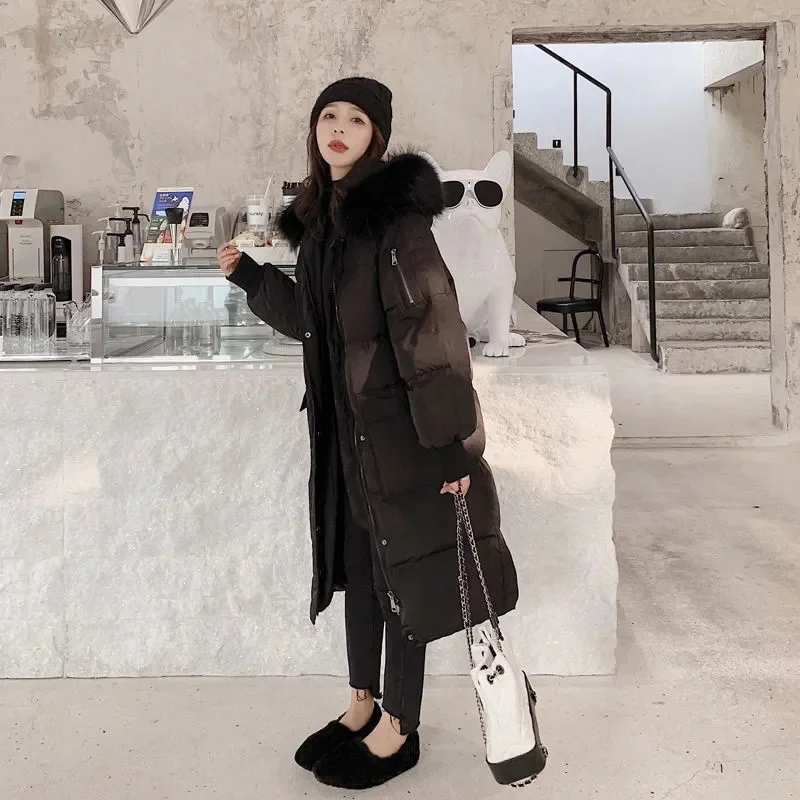 Winter Down Padded Jacket Women Mid-Length 2021 New Korean Version Tide Bread Clothes Loose Padded Coat Thick Padded Jacket M143