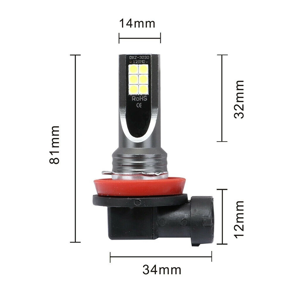 Mayitr 2pcs H7 H11 9005 9006 CSP Fog LED Headlight Bulb 110W 20000LM 6000K Super White Auto Head Lamp for Car Lighting