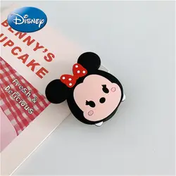 Disney bonito dos desenhos animados mickey minnie titular do telefone móvel airbag suporte telescópico anel fivela de silicone dobrável suporte