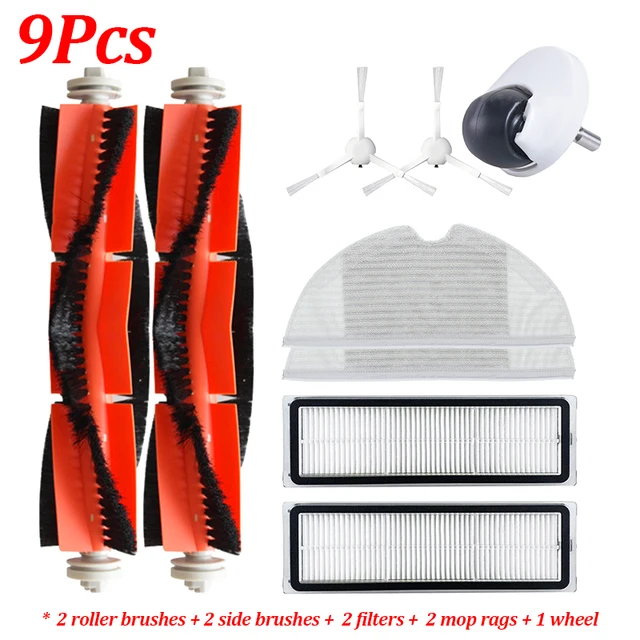 Hepa Filter for Xiaomi Mijia 1C 2C STYTJ01ZHM / Dreame F9 / Mi Robot Vacuum Mop Cleaner Roller Brush Accessories Spare Parts Kit XM392